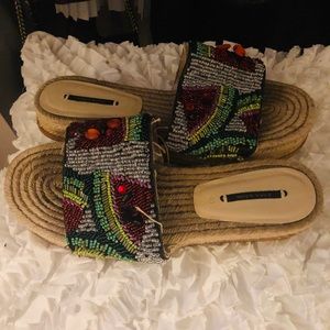 Z A R A Bejeweled Slides US9